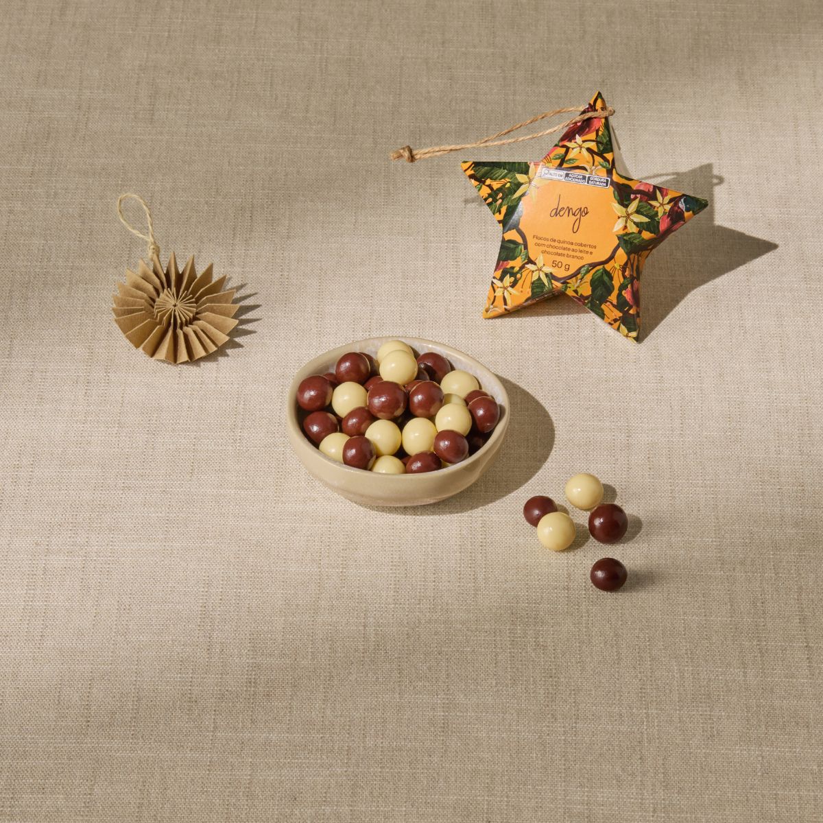 Enfeite Estrela de Natal Drágeas Mistas | 50g